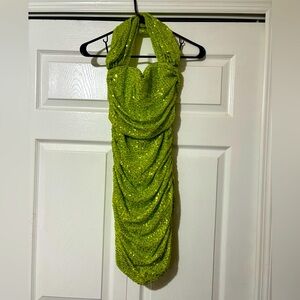 Lime green party dress